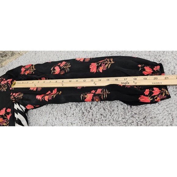 Nikasha Anthropologie Maxi Dress Tiered Floral Boho Maximalist Whimsy Goth Small - Picture 13 of 16